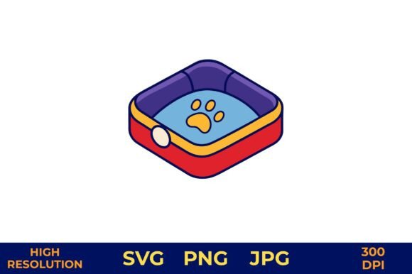 Cartoon Dog Bed with Expressive Face