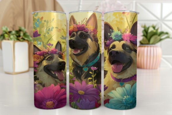 German Shepherd Dog 20 Oz Skinny Tumbler