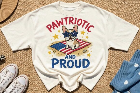 Patriotic Summer French Bulldog Dog PNG