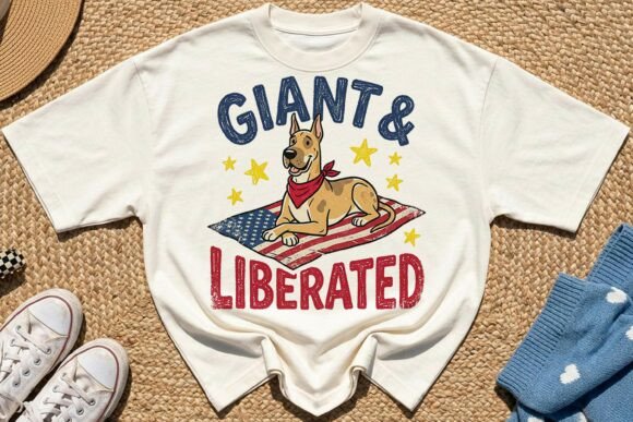 Patriotic Summer Great Dane Dog PNG