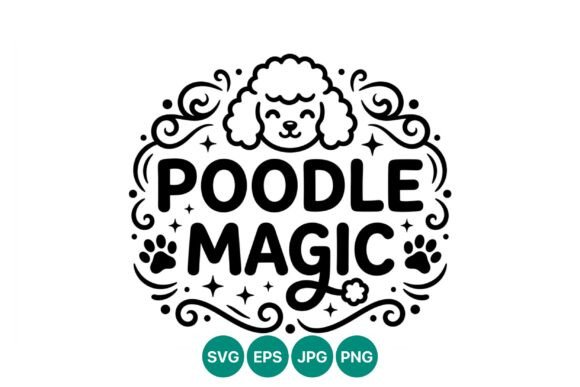 Poodle Magic Cute Dog Vector