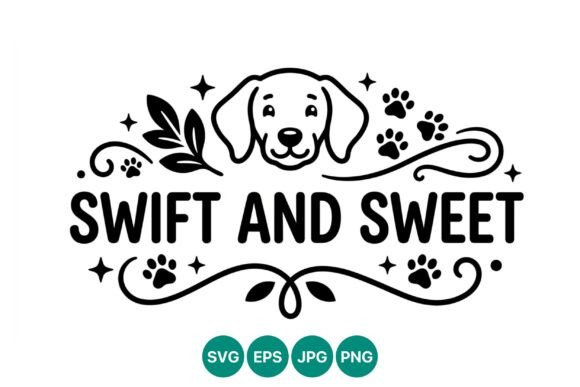 Swift and Sweet Dog Face Vector
