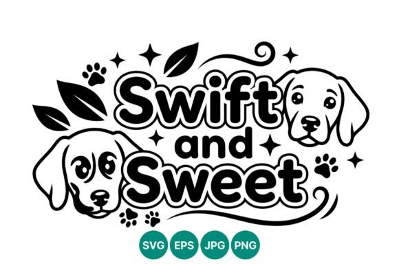 Swift and Sweet Dog Faces Vector